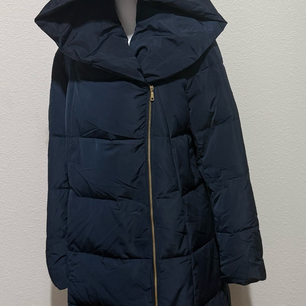 Cole Haan Dark Blue Puffer Coat